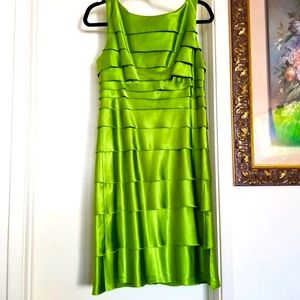 London times tiered Satin dress size 8